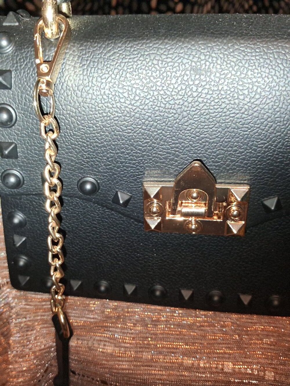 Small black studs bag